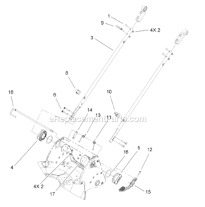 Lower Handle Assembly Diagram and Parts List for 260000001-260999999 - 2006 Lawn Boy Lawn Mower